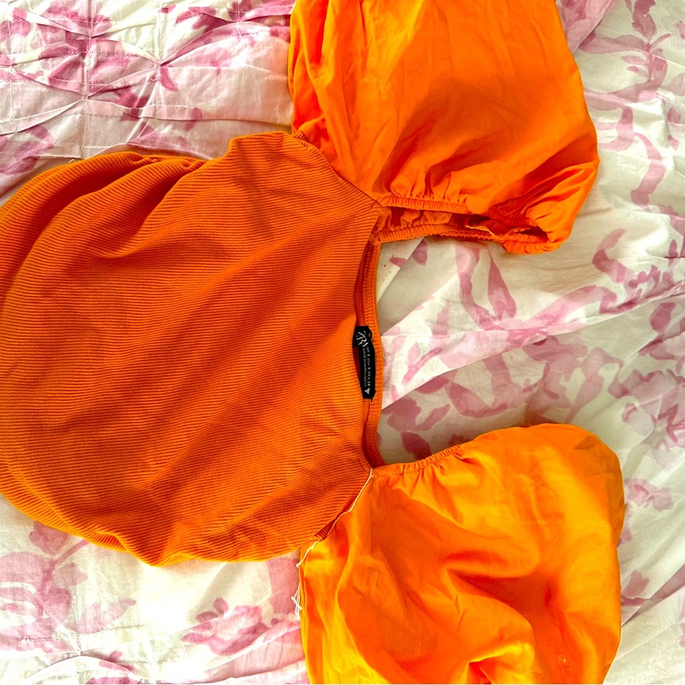 Zara orange blouse! Never worn before